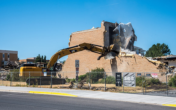 Big D Construction doing some major Destruction to the Kirkham Building.