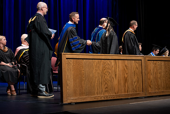Graduates during convocation for the College of Performing and Visual Arts.