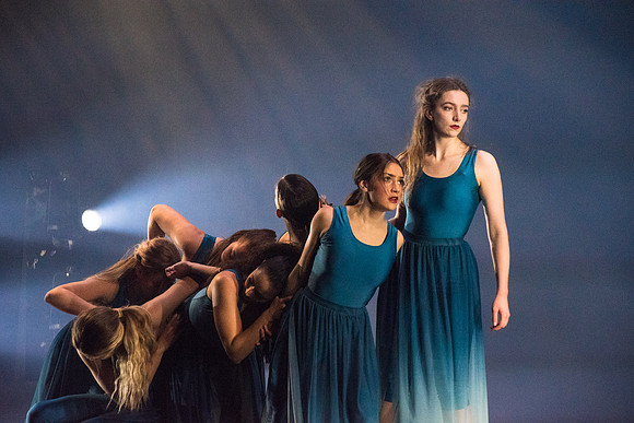 Student dancers perform in this semester's Extravadance: Emoji in Motion.