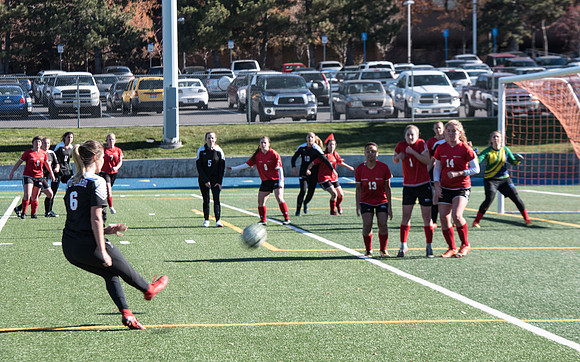 The top two women's competitive soccer teams compete in the Championship game.