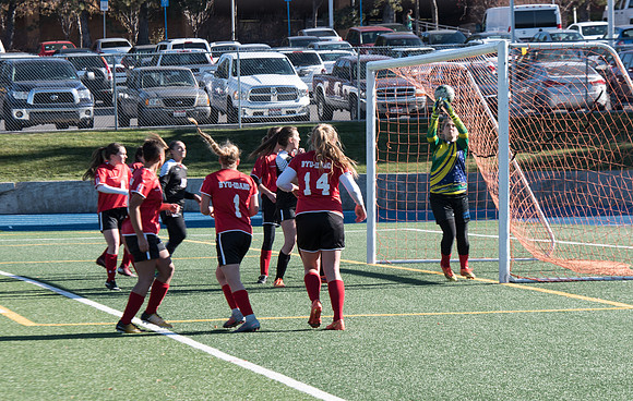 The top two women's competitive soccer teams compete in the Championship game.