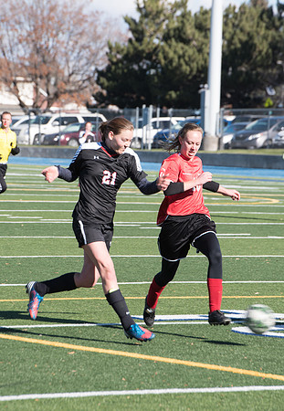 The top two women's competitive soccer teams compete in the Championship game.