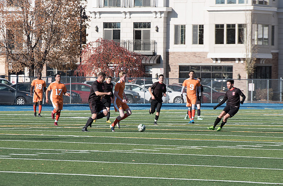 The top two men's competitive soccer teams compete in the Championship game.