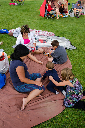 Celebrate America, an Independence Day Celebration at the Huntsman Springs Golf Course in Driggs, Idaho. It was free fun for everyone, bounce toys for kids and a concert featuring two of the original