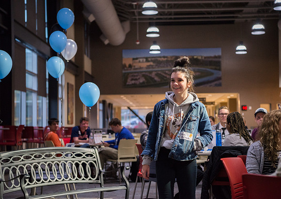 The Elevate Kickoff, a competition for social change, was held in the Crossroads, Fall Semester.