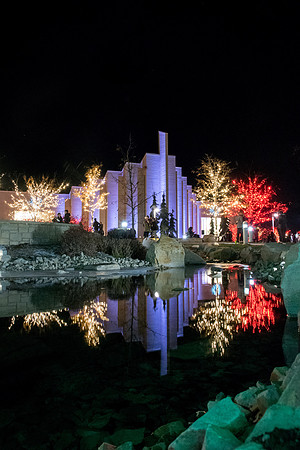 Christams lighting on the quad