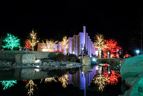 Christams lighting on the quad