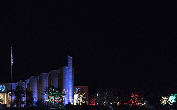 Christmas Lighting in Taylor Quad--November 2018