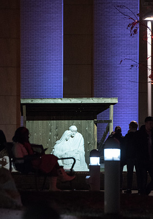 Christmas Lighting in Taylor Quad--November 2018