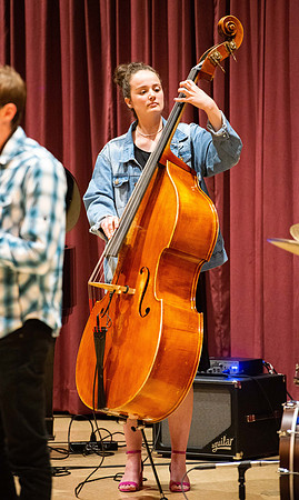 Performance of two jazz bands held at the Ensemble Hall.