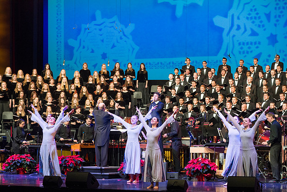BYU-Idaho students perform in the Christmas Concert featuring Nathan Pacheco
