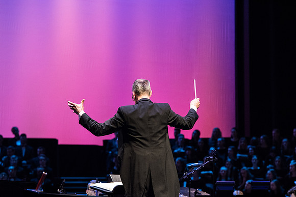 BYU-I choirs, orchestra, and dancers, along with Brian Stokes Mitchell, perform the 8th annual Christmas Concert, filling the room with the Christmas spirit. December 2018