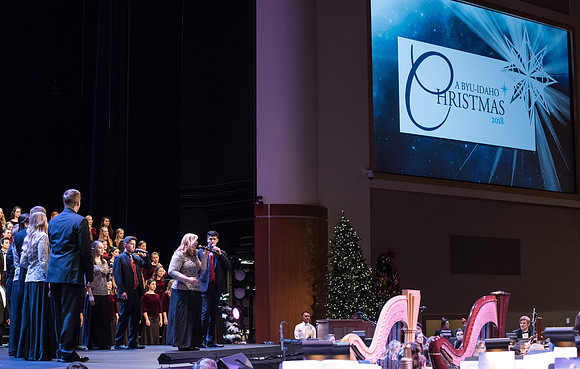 BYU-I choirs, orchestra, and dancers, along with Brian Stokes Mitchell, perform the 8th annual Christmas Concert, filling the room with the Christmas spirit. December 2018