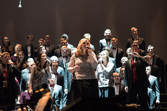 BYU-I choirs, orchestra, and dancers, along with Brian Stokes Mitchell, perform the 8th annual Christmas Concert, filling the room with the Christmas spirit. December 2018
