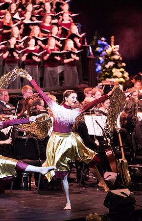 BYU-I choirs, orchestra, and dancers, along with Brian Stokes Mitchell, perform the 8th annual Christmas Concert, filling the room with the Christmas spirit. December 2018