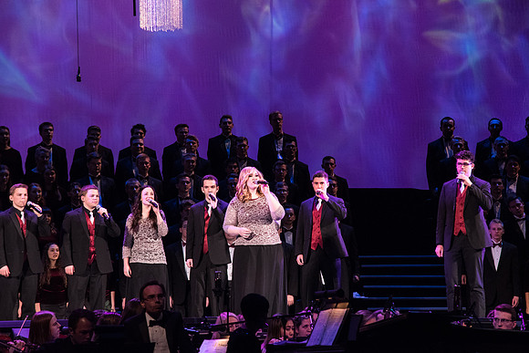 BYU-I choirs, orchestra, and dancers, along with Brian Stokes Mitchell, perform the 8th annual Christmas Concert, filling the room with the Christmas spirit. December 2018