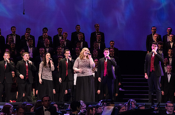 BYU-I choirs, orchestra, and dancers, along with Brian Stokes Mitchell, perform the 8th annual Christmas Concert, filling the room with the Christmas spirit. December 2018