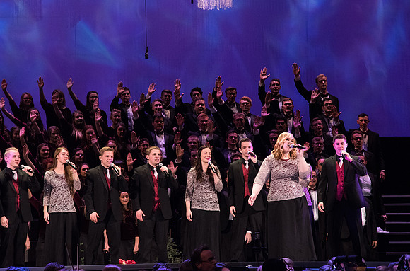 BYU-I choirs, orchestra, and dancers, along with Brian Stokes Mitchell, perform the 8th annual Christmas Concert, filling the room with the Christmas spirit. December 2018