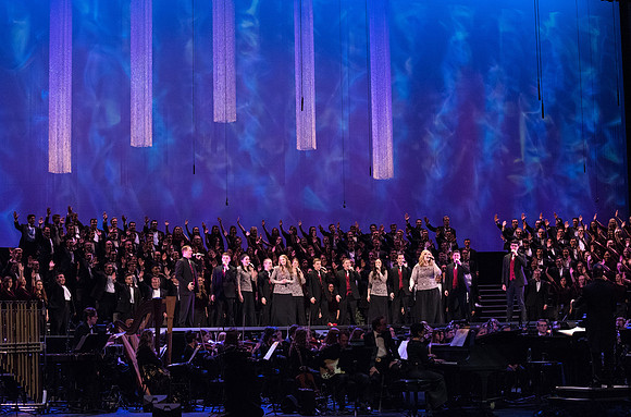 BYU-I choirs, orchestra, and dancers, along with Brian Stokes Mitchell, perform the 8th annual Christmas Concert, filling the room with the Christmas spirit. December 2018