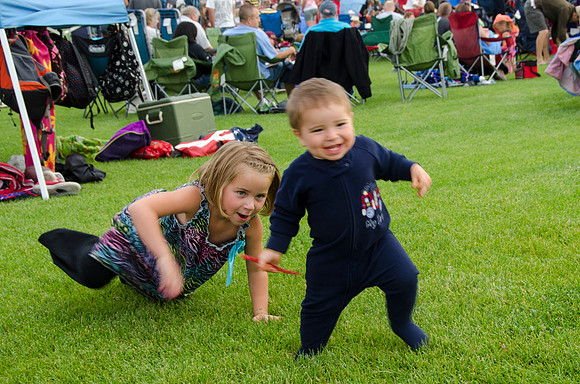 Celebrate America, an Independence Day Celebration at the Huntsman Springs Golf Course in Driggs, Idaho. It was free fun for everyone, bounce toys for kids and a concert featuring two of the original