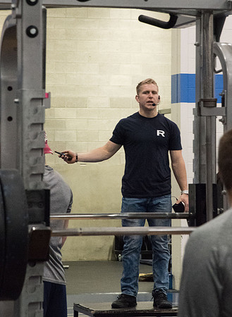 Students compete against one another throughout various X-Fit challenges in the Fitness Center.