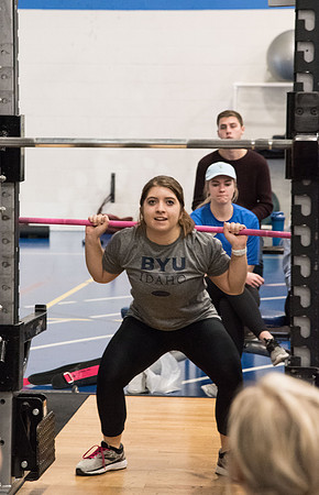 Students compete against one another throughout various X-Fit challenges in the Fitness Center.