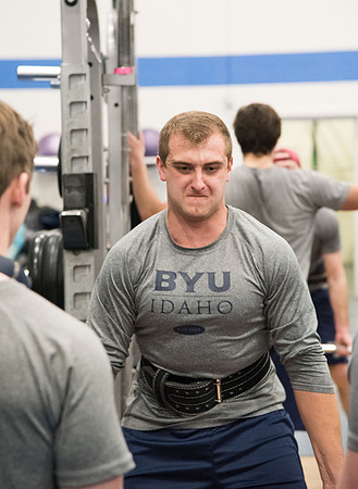 Students compete against one another throughout various X-Fit challenges in the Fitness Center.