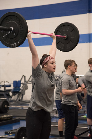 Students compete against one another throughout various X-Fit challenges in the Fitness Center.