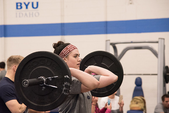 Students compete against one another throughout various X-Fit challenges in the Fitness Center.