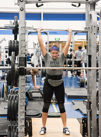 Students compete against one another throughout various X-Fit challenges in the Fitness Center.