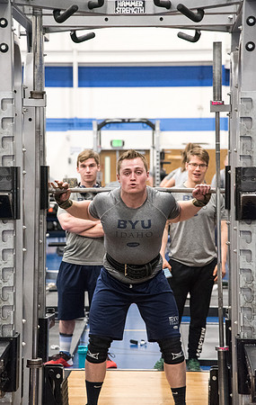 Students compete against one another throughout various X-Fit challenges in the Fitness Center.