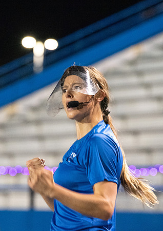 Students participated in the activities Fitness Kick Off in the stadium.