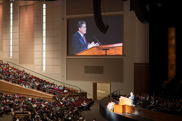 Devotional in the BYU-Idaho Center.
