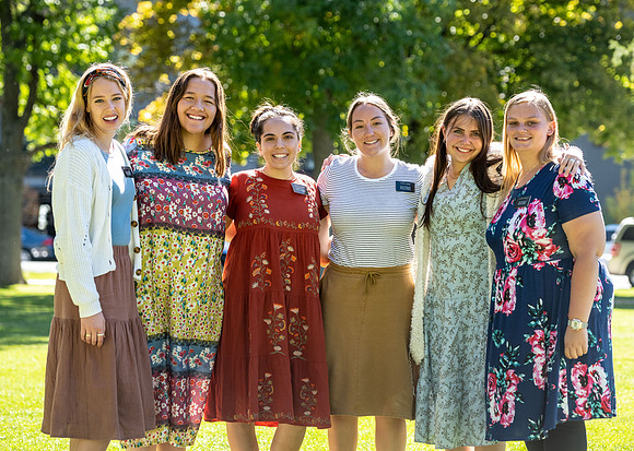 The Church of Jesus Christ of Latter Day Saints, Sister Missionaries serving in Rexburg, Idaho.