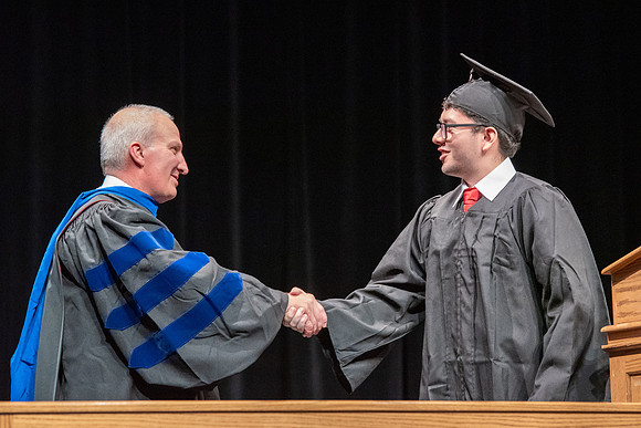 Graduates during convocation of the College of Physical Sciences and Engineering.