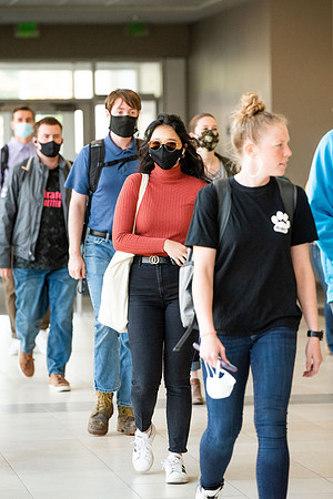 Students gather for BYU-Idaho devotional in the fall 2021 semester.