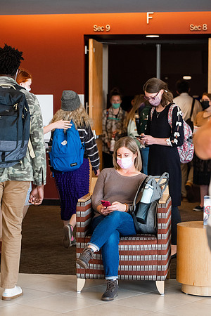 Students gather for BYU-Idaho devotional in the fall 2021 semester.