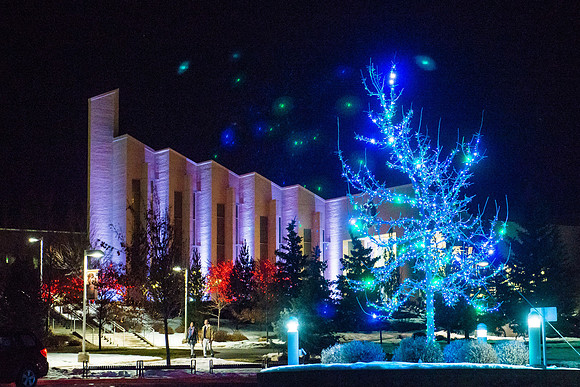Christmas Lights and the Taylor Building. Dec 2018