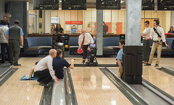 President and Sister Eyring have fun making a video in the bowling alley in preparation for their devotional Winter semester.