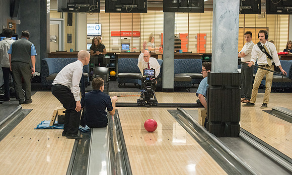 President and Sister Eyring have fun making a video in the bowling alley in preparation for their devotional Winter semester.