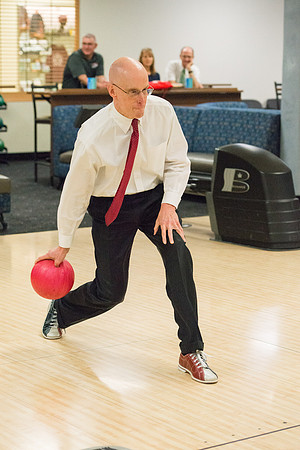 President and Sister Eyring have fun making a video in the bowling alley in preparation for their devotional Winter semester.
