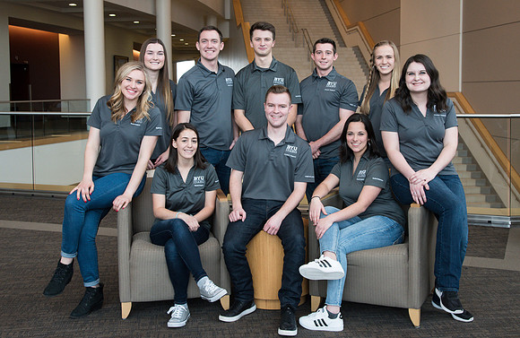 Winter semester Student Support groups gather for photos in the I-Center.