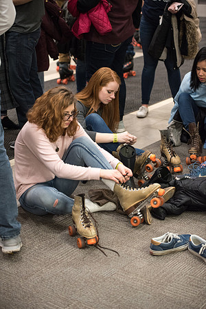 New and returning student came out for I-Night, playing games, contests, and activities.