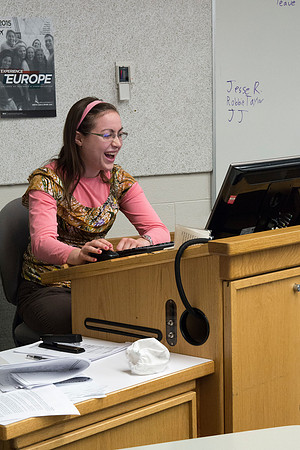 Students participate in the Writing Workshop to receive critiques on their work.