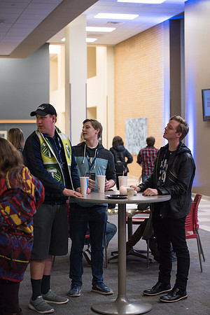 Students gather for the 1st Friday of the semester to play games, eat, dance, and have fun. January 2019