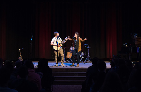 Students gather for the 1st Friday of the semester to play games, eat, dance, and have fun. January 2019