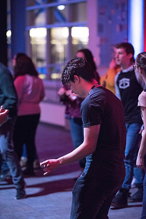 Students gather for the 1st Friday of the semester to play games, eat, dance, and have fun. January 2019