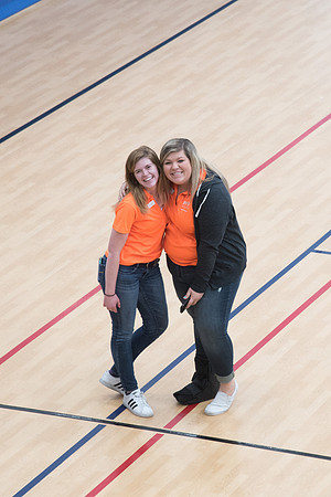 Members of Student Support play Tug-A-War on the I-Center Courts. January 2019