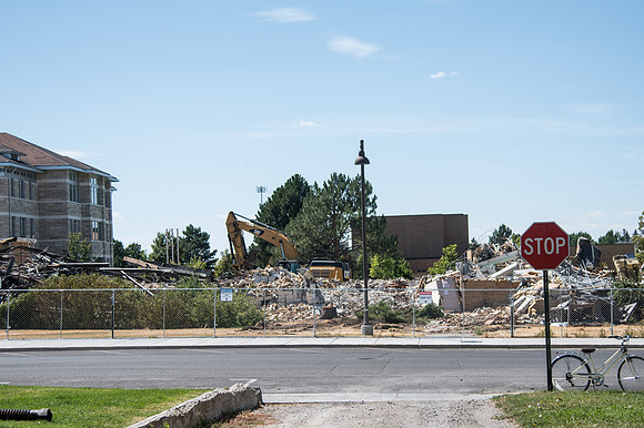 BYU-Idaho Kirkham building demolition. Summer Term