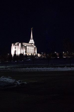 The House on a hill. Rexburg, Idaho Temple. January 2019